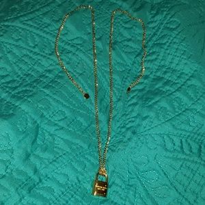 Michael Kors 34" Gold Lock Necklace